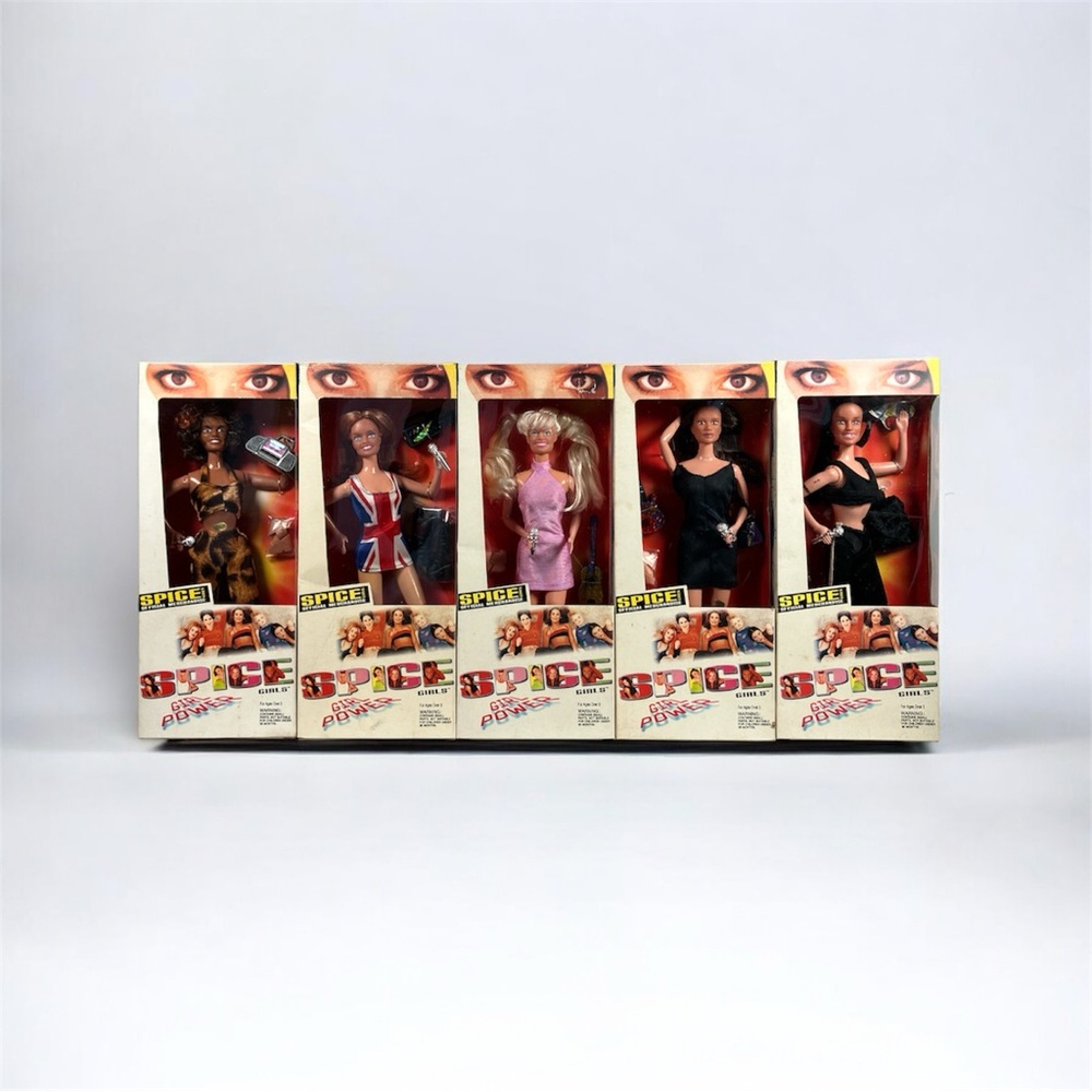 Rare Unofficial Spice Girls Doll Set – Complete 5 Dolls, Display Ready
